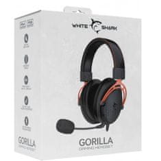 White Shark WS GH-2341B/R Gorilla Vezetékes 2.0 Gamer Fejhallgató Fekete-piros