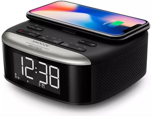 modern bluetooth óra rádió philips tar7606 nagyszerű hangszórók usb töltés qi töltés kikapcsolás időzítő alvás szundi funkció