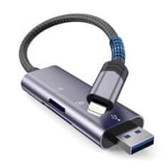 Tech-protect Ultraboost kártyaolvasó USB / Lightning / SD / Micro SD, szürke