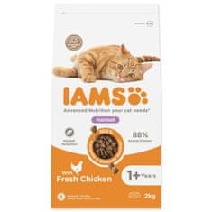 IAMS Cat Adult/Senior szőrgombóc csirke 2kg