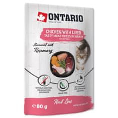 Ontario Kapszula Kitten csirke májjal mártásban 80g