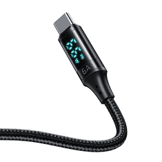 Mcdodo USB-A - USB-C kábel kijelzővel 66W 1.2m fekete (CA-1080) (CA-1080)