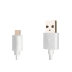 FIXED Long USB - USB-C adat-/töltőkábel 20W, 2m, fehér (FIXD-UC2M-WH) (FIXD-UC2M-WH)