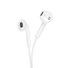 TKG Headset: Forcell HR-ME25 - stereo fehér headset - Lightning-iPhone csatlakozóval
