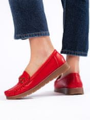 Amiatex Női mokaszin 107678 + Nőin zokni Gatta Calzino Strech, piros árnyalat, 40