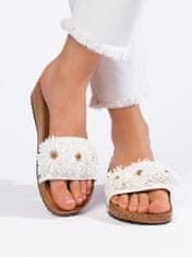 Amiatex Női papucs 107688 + Nőin zokni Gatta Calzino Strech, fehér, 41
