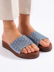 Amiatex Női papucs 107706 + Nőin zokni Gatta Calzino Strech, kék árnyalat, 38