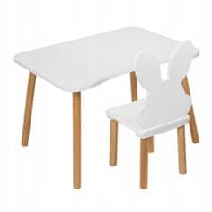 Olakids Gyermek asztal és szék nyúl, 2 darabos készlet