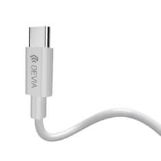 Adapter: Devia - 2in1 Audio + töltő (Type-C) / Type-C adapter, fehér