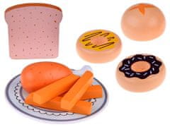 RAMIZ Fa mikrohullámú sütő tányérral, ételekkel 6 darabos készlet
