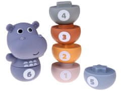 RAMIZ Kisállatos gumi bowling játék számokkal, formákkal