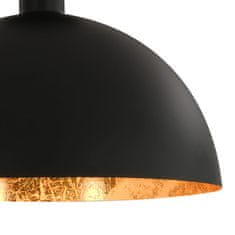 Vidaxl 2 darab fekete-arany félgömb alakú mennyezeti lámpa E27 50873