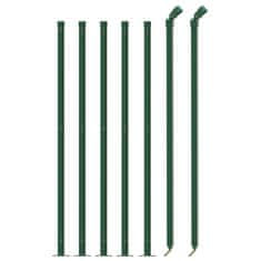 Vidaxl zöld dróthálós kerítés illesztőperemmel 0,8x10 m 154176