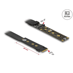 DELOCK Riser kártya M.2 Key M Extension NVMe 20 cm hosszú kábellel (64136) (del64136)