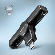 AXAGON USB-C Smart card PocketReader okos kártyaolvasó (CRE-SMPC) (CRE-SMPC)
