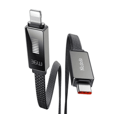 Mcdodo USB-C - Lightning kábel kijelzővel 1.2m fekete (CA-4960) (CA-4960)
