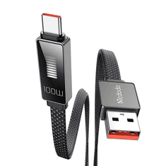 Mcdodo USB-A - USB-C kábel kijelzővel 1.2m fekete (CA-4980) (CA-4980)