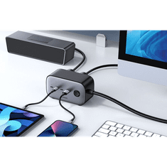 Ugreen Power Strip Cube 2 aljzatos elosztó + 3x USB-C + 1x USB-A 1.8m fekete (60167B) (60167B)