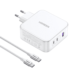 Ugreen 15339 Nexode 2x USB-C, 1x USB-A hálózati töltő 140W fehér (15339) (15339)