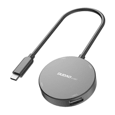 DUDAO A15B 4 portos USB Hub + USB-C kábel szürke (A15B)