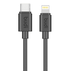 Budi USB-C - LIghnting kábel 1.2m fekete (023TL) (023TL)