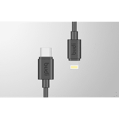 Budi USB-C - LIghnting kábel 1.2m fekete (023TL) (023TL)