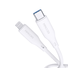Ricomm USB-C - Lightning kábel 1.2m fehér (RLS004CLW) (RLS004CLW)