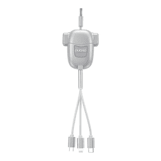 DUDAO L8PRO 3 az 1-ben kábel USB-A - USB-C - Micro USB - Lightning 1.1m szürke (L8PRO)