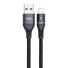 REMAX Colorful Light USB-A - Lightning kábel 2.4A 1m fekete (RC-152i) (RC-152i)