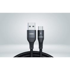 REMAX Colorful Light USB-A - USB-C kábel 2.4A 1m fekete (RC-152a) (RC-152a)
