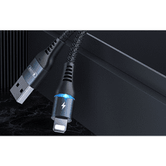 REMAX Colorful Light USB-A - Lightning kábel 2.4A 1m fekete (RC-152i) (RC-152i)