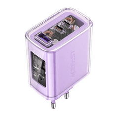 AceFast A45 hálózati töltő 2x USB-C 1xUSB-A 65W lila (A45 Purple alfalfa) (A45 Purple alfalfa)
