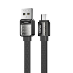 REMAX Platinum Pro USB-A - MicroUSB kábel 2.4A 1m fekete (RC-154m black) (RC-154m black)