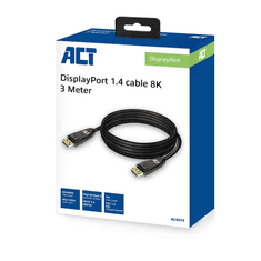 ACT DisplayPort 1.4, 8K kábel 3m fekete (AC4074) (AC4074)