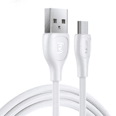 Lesu Pro USB-A - MicroUSB kábel 2.1A 1m fehér (RC-160m White) (RC-160m White)