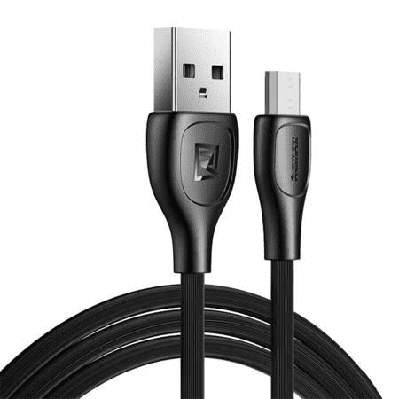 REMAX Lesu Pro USB-A - MicroUSB kábel 2.1A 1m fekete (RC-160m Black) (RC-160m Black)