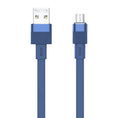 REMAX Flushing USB-A - MicroUSB kábel 2.4A 1m kék (RC-C001 A-M blue) (RC-C001 A-M blue)