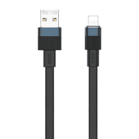 REMAX Flushing USB-A - Lightning kábel 2.4A 1m fekete (RC-C001 A-L black) (RC-C001 A-L black)