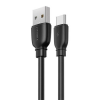 Suji Pro USB-A - USB-C kábel 2.4A 1m fekete (RC-138a Black) (RC-138a Black)