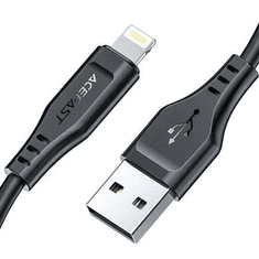 AceFast C3-02 USB-C - Lightning kábel 1.2m fekete (C3-02 black)