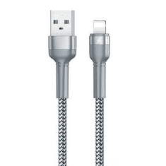 REMAX Jany Alloy USB-A - Lightning kábel 2.4A 1m ezüst (RC-124i silver) (RC-124i silver)