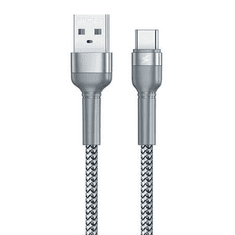 REMAX Jany Alloy USB-A - USB-C kábel 2.4A 1m ezüst (RC-124a silver) (RC-124a silver)