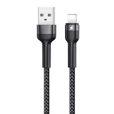 REMAX Jany Alloy USB-A - Lightning kábel 2.4A 1m fekete (RC-124i black) (RC-124i black)