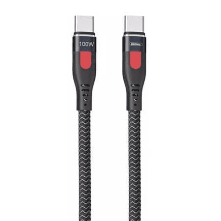 REMAX Lesu Pro USB-C - USB-C kábel 100W 1m fekete (RC-187c) (RC-187c)