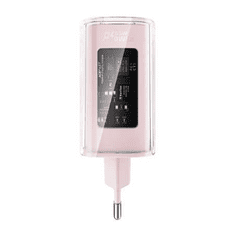 AceFast A45 hálózati töltő 2x USB-C 1xUSB-A 65W rózsaszín (A45 Cherry blossom) (A45 Cherry blossom)