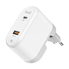 Budi USB-C - USB-A hálózati töltő 18W fehér (328E) (328E)