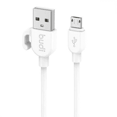 Budi USB-A - MicroUSB kábel 1m 2.4A fehér (227M) (227M)