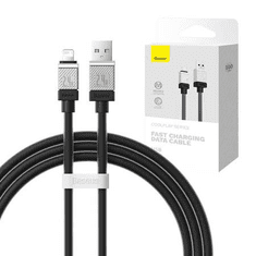 BASEUS USB-C - Lightning kábel 2.4A 1m fekete (CAKW000401) (CAKW000401)