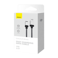 BASEUS USB-C - Lightning kábel 2.4A 1m fekete (CAKW000401) (CAKW000401)