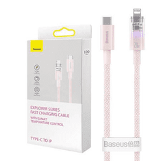 BASEUS USB-C - Lightning kábel 20W 1m rózsaszín (CATS010204) (CATS010204)